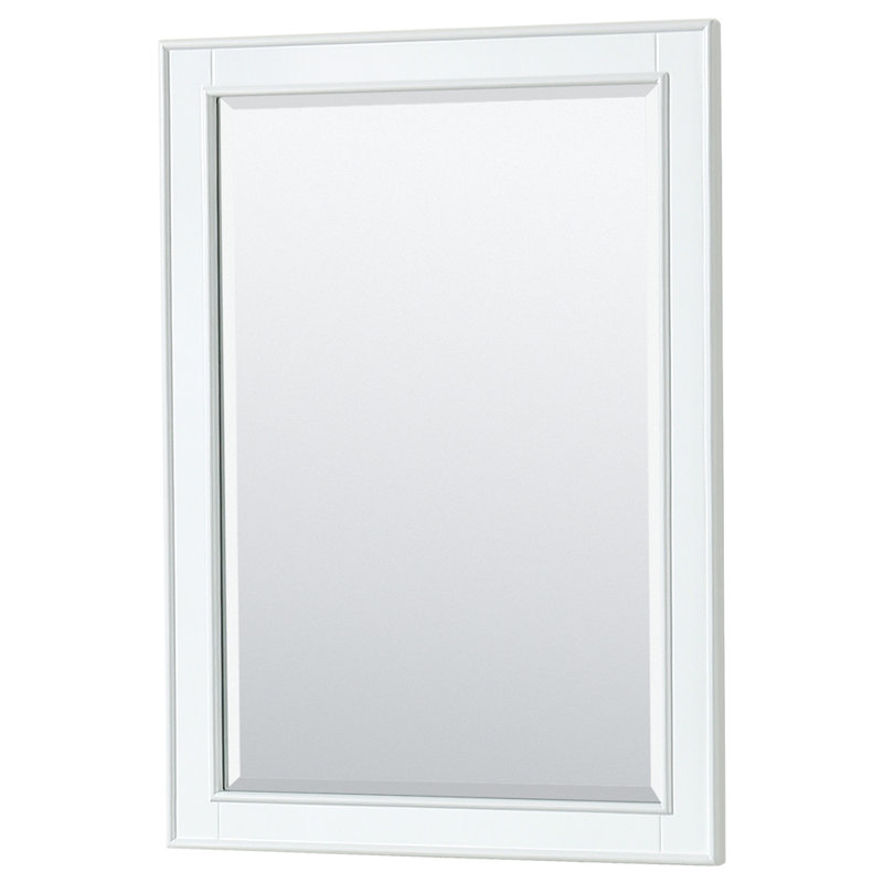 Deborah 35" White and Gold Plywood Single Bathroom Vanity Base