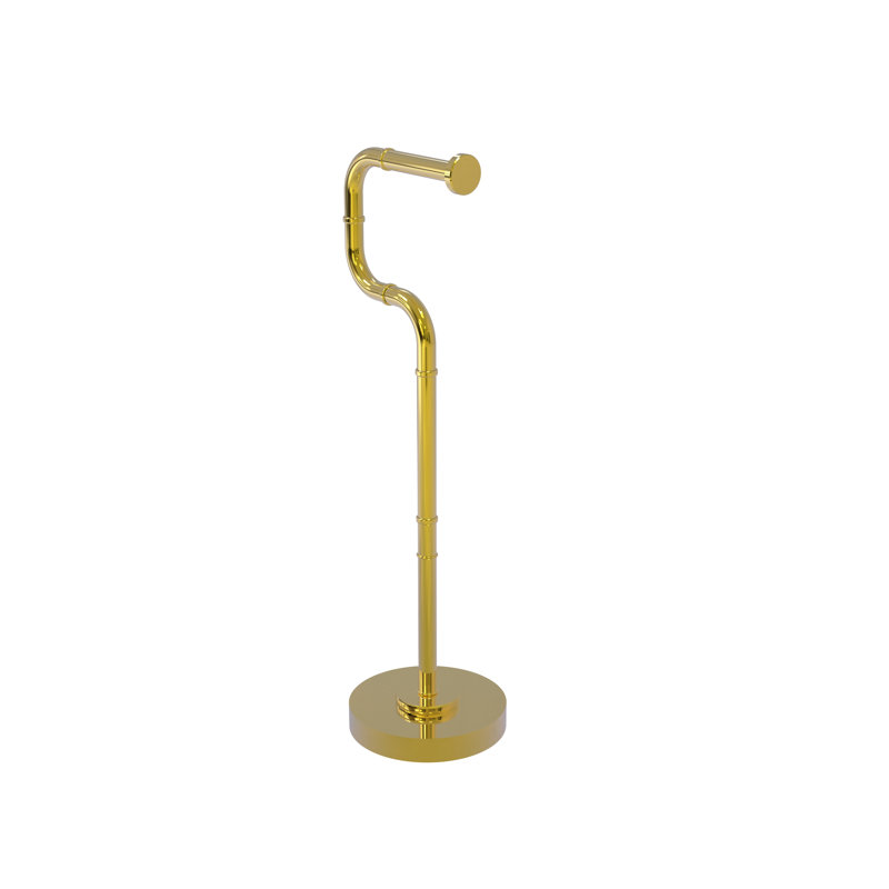 Polished Brass Free Standing Toilet Paper Holder