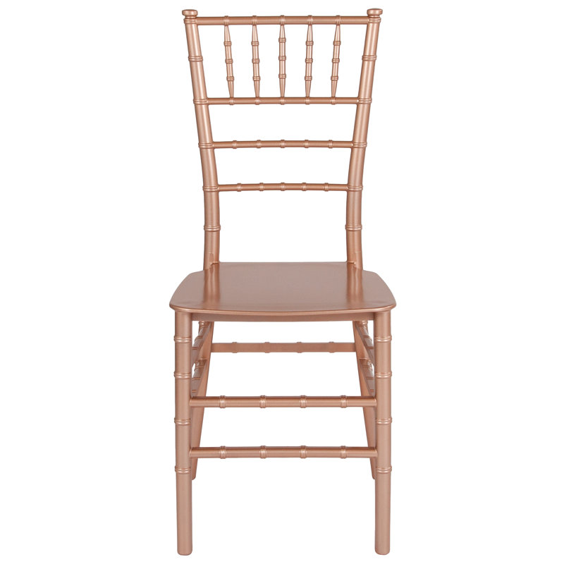 Rose Gold Resin Chiavari Armless Stacking Chair