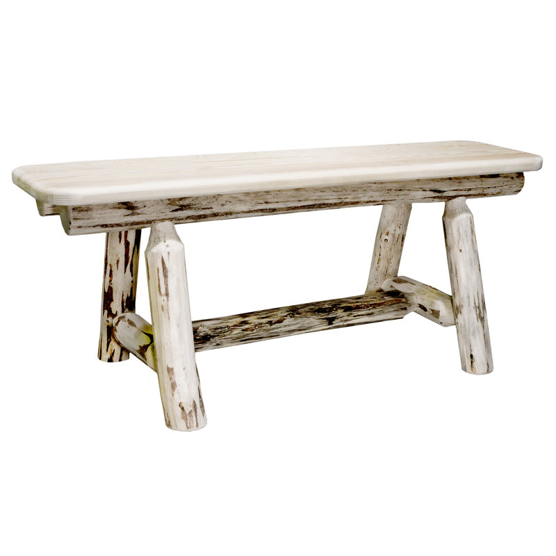 Montana 45-Inch Natural Pine Backless Bench