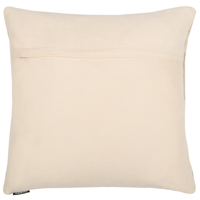 Silver Striped Cowhide and Suede 22'' Square Pillow Set
