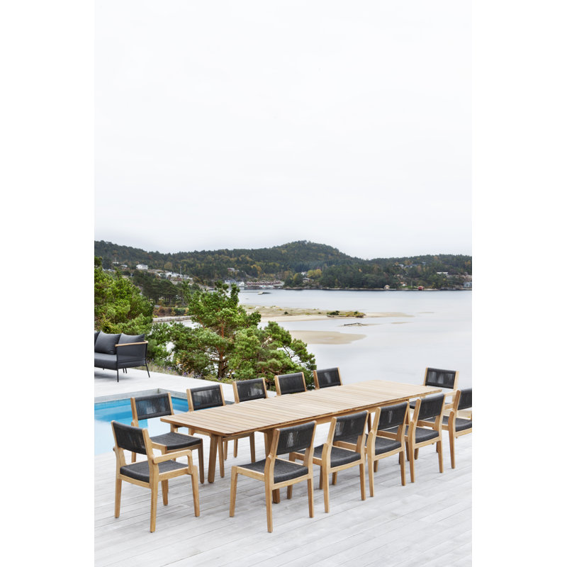 Skagen Large Rectangular Teak Extendable Outdoor Dining Table