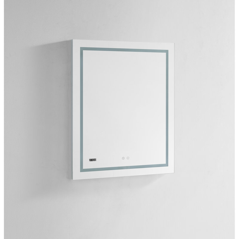 Elegance 36'' Silver Rectangular LED Bathroom Vanity Mirror