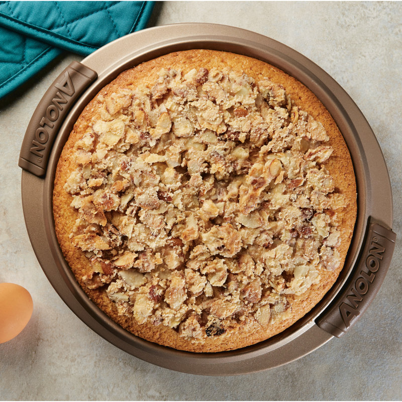 Bronze Nonstick Round Cake Pan with Silicone Grips, 9-Inch
