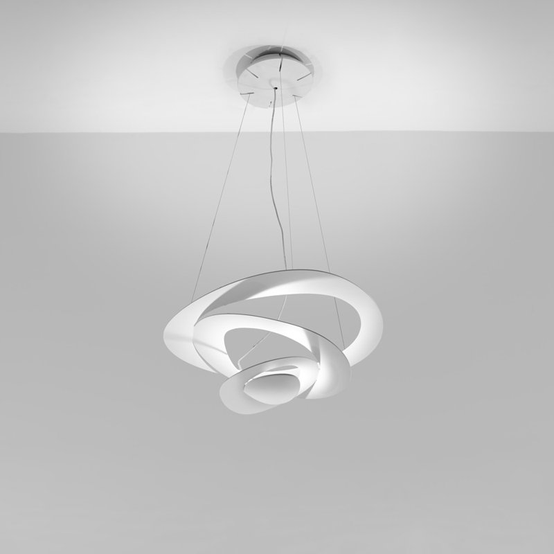 Pirce Large White Aluminum LED Suspension Light