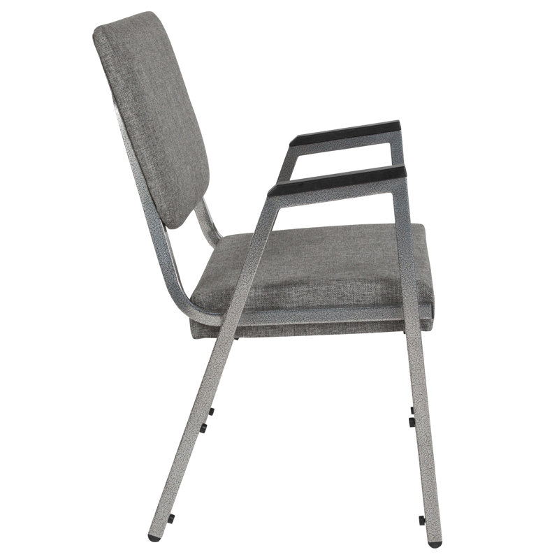 Gray Antimicrobial Fabric Bariatric Medical Reception Chair