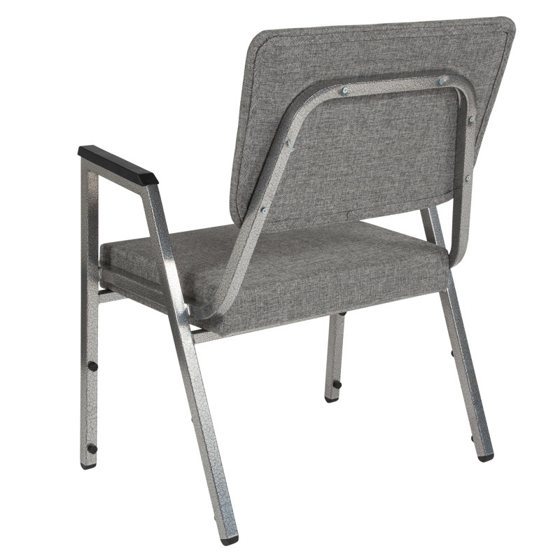 Gray Antimicrobial Fabric Bariatric Medical Reception Chair