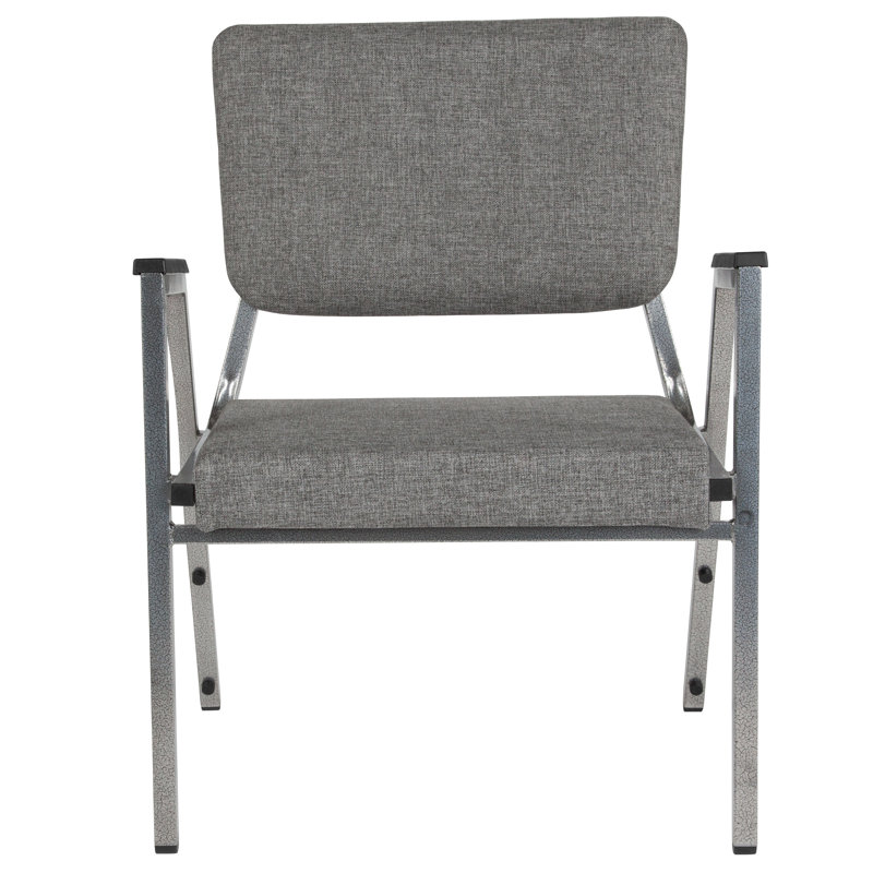 Gray Antimicrobial Fabric Bariatric Medical Reception Chair
