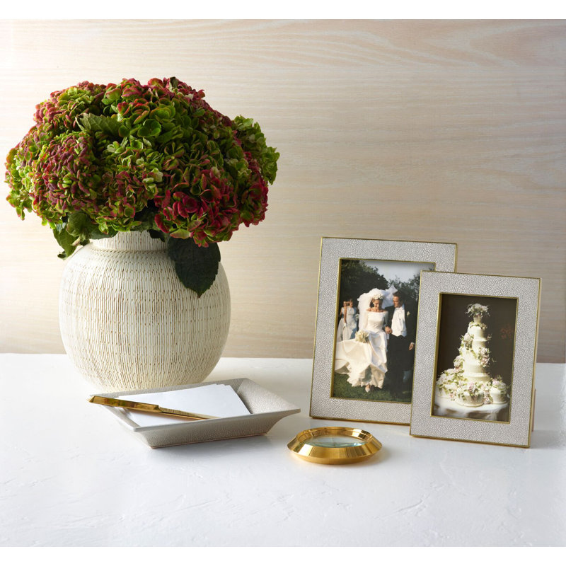 Rectangular Taupe and Greige Embossed Metal Decorative Bowl