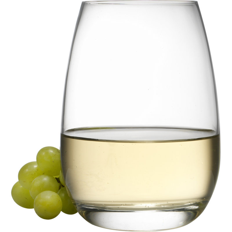 Luigi Bormioli Michelangelo Clear Stemless Wine Glasses Set of 4