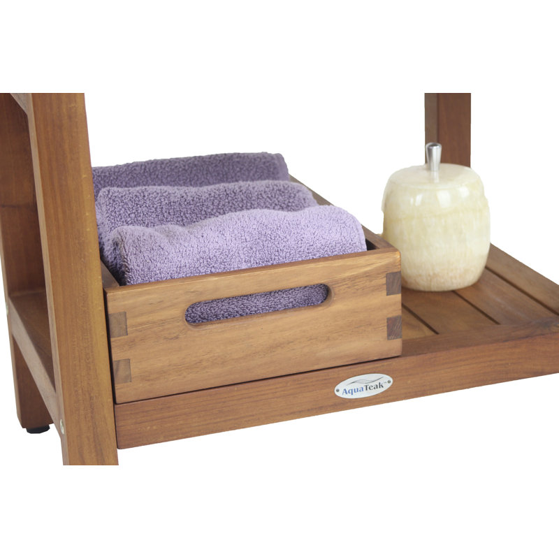 Small Teak Wood Bathroom Shower Tray