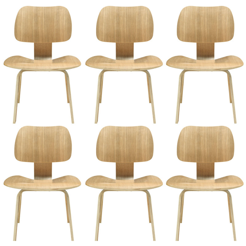 Natural Wood 24" Side Chair with Angled Seat