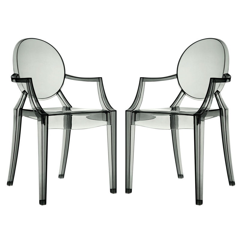 Ethereal Casper Smoke Transparent Plastic Armchair