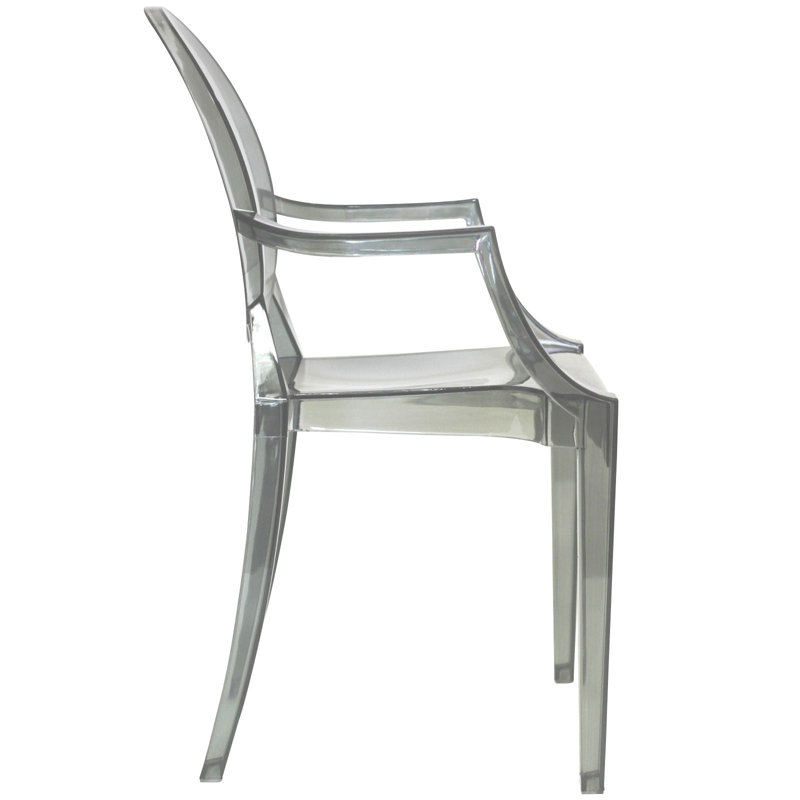 Ethereal Casper Smoke Transparent Plastic Armchair