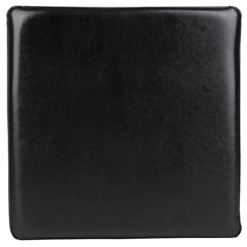 Jonathan Black Faux Leather Flip Top Storage Ottoman