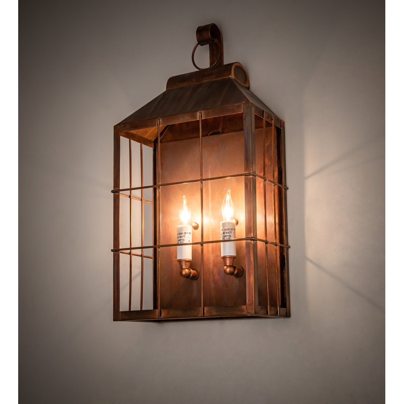 Avignon 18.5'' Bronze Coachman Lantern Wall Sconce