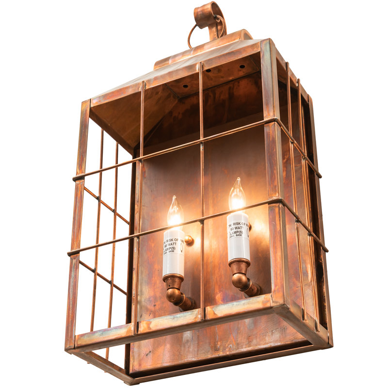 Avignon 18.5'' Bronze Coachman Lantern Wall Sconce