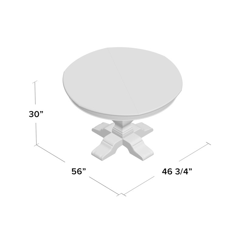 Round Reclaimed Oak Extendable Dining Table