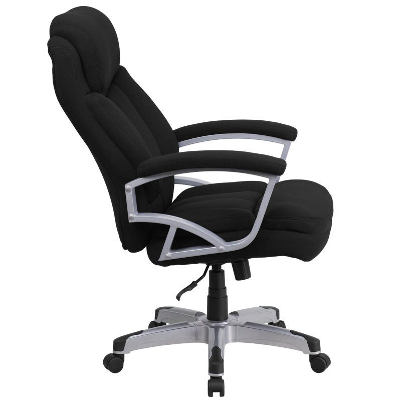 ErgoFlex High Back Executive Swivel Chair in Black Fabric and Chrome