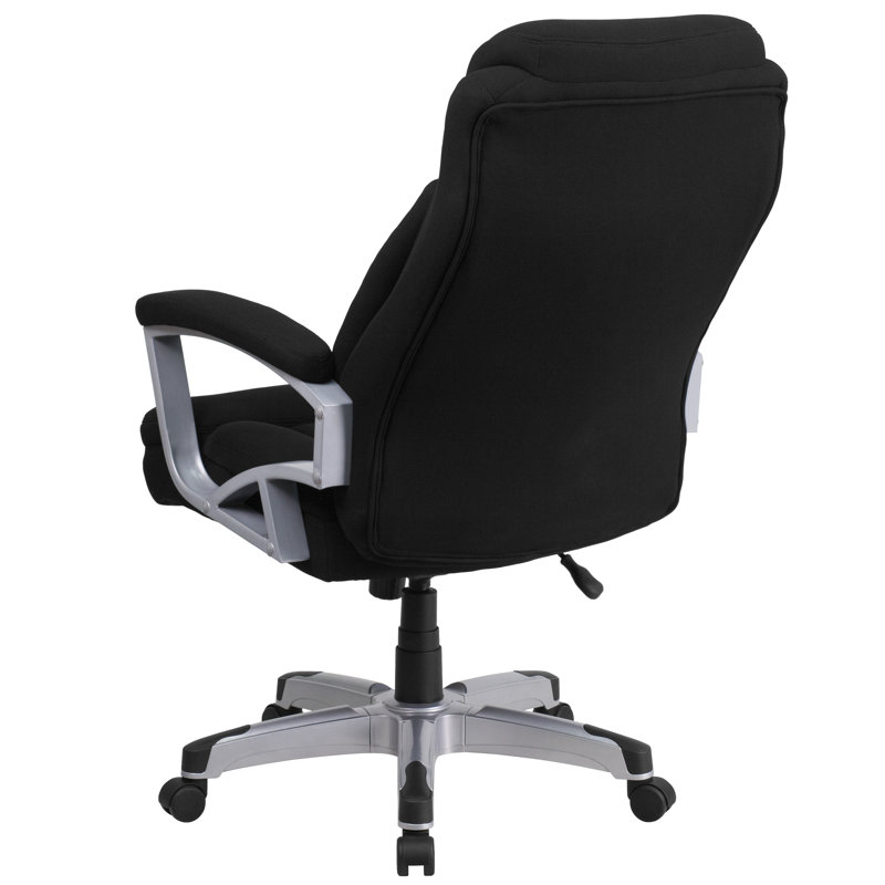 ErgoFlex High Back Executive Swivel Chair in Black Fabric and Chrome