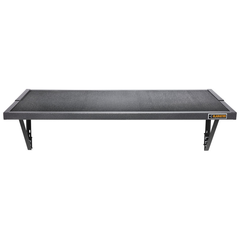 45" Heavy Duty Steel Mesh Wall Shelf in Hammered Granite
