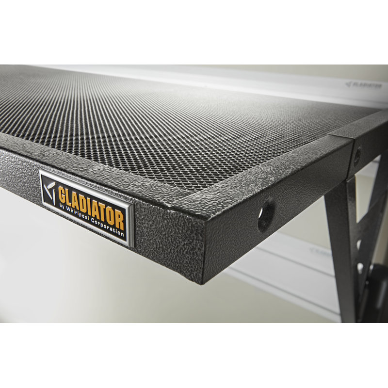 45" Heavy Duty Steel Mesh Wall Shelf in Hammered Granite