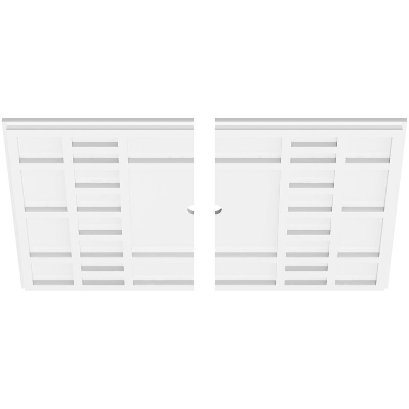 Beaux White PVC Contemporary Ceiling Medallion