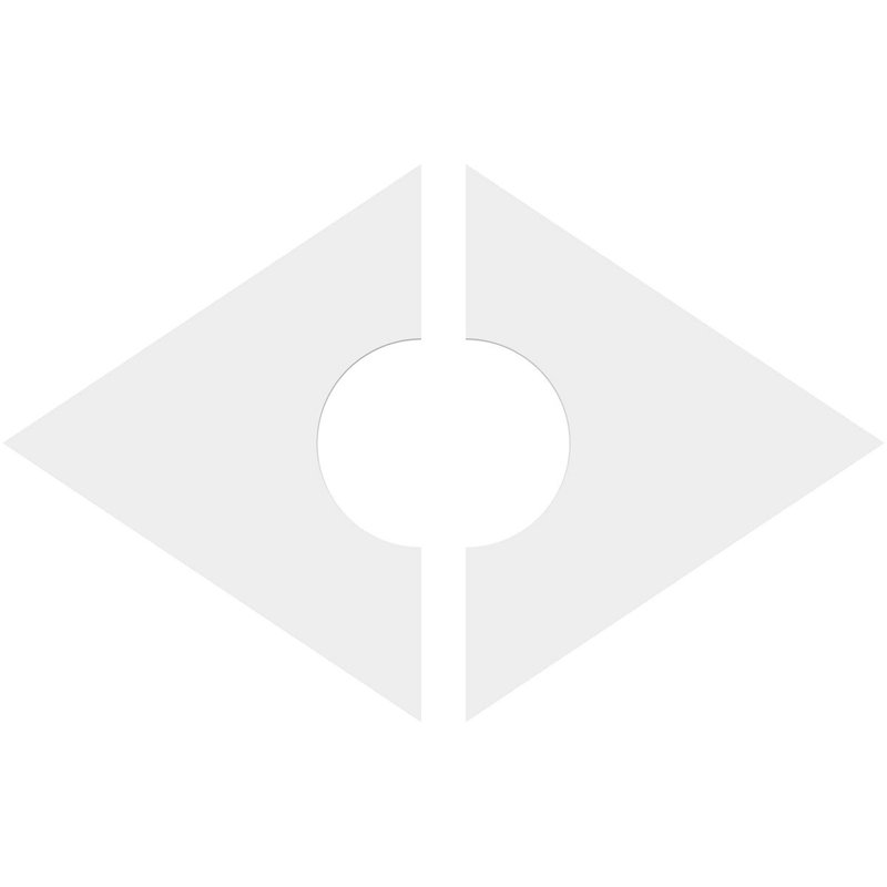 Diamond Unfinished PVC Ceiling Medallion, 16" x 10.62"