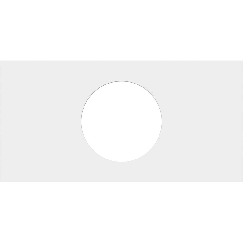 White PVC Rectangle Contemporary Ceiling Medallion, 12" x 6"