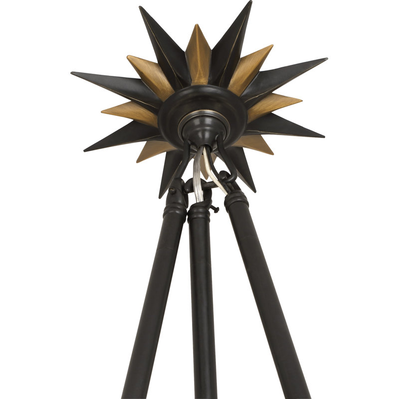 Elegant Sputnik 8-Light Bronze Chandelier with Warm Brass Accents