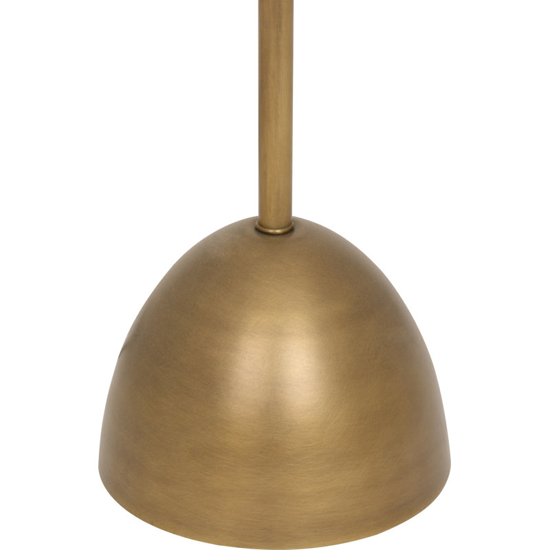 Mid-Century Modern Adjustable Warm Brass Floor Lamp with Dark Walnut Accents