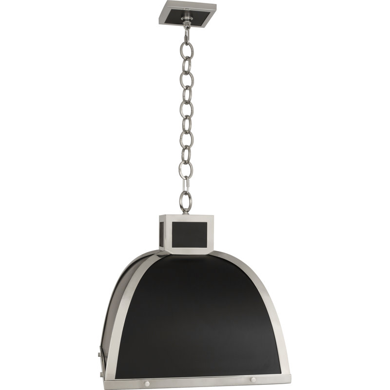 Ranger Matte Black & Polished Nickel 3-Light Geometric Chandelier