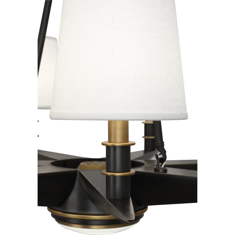 Elegant Sputnik 8-Light Bronze Chandelier with Warm Brass Accents