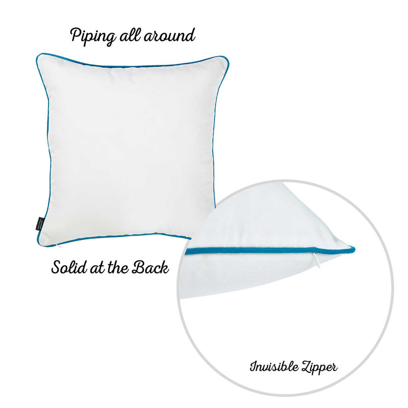 Aqua Blue Watercolor Dragonfly 18" Square Pillow Cover