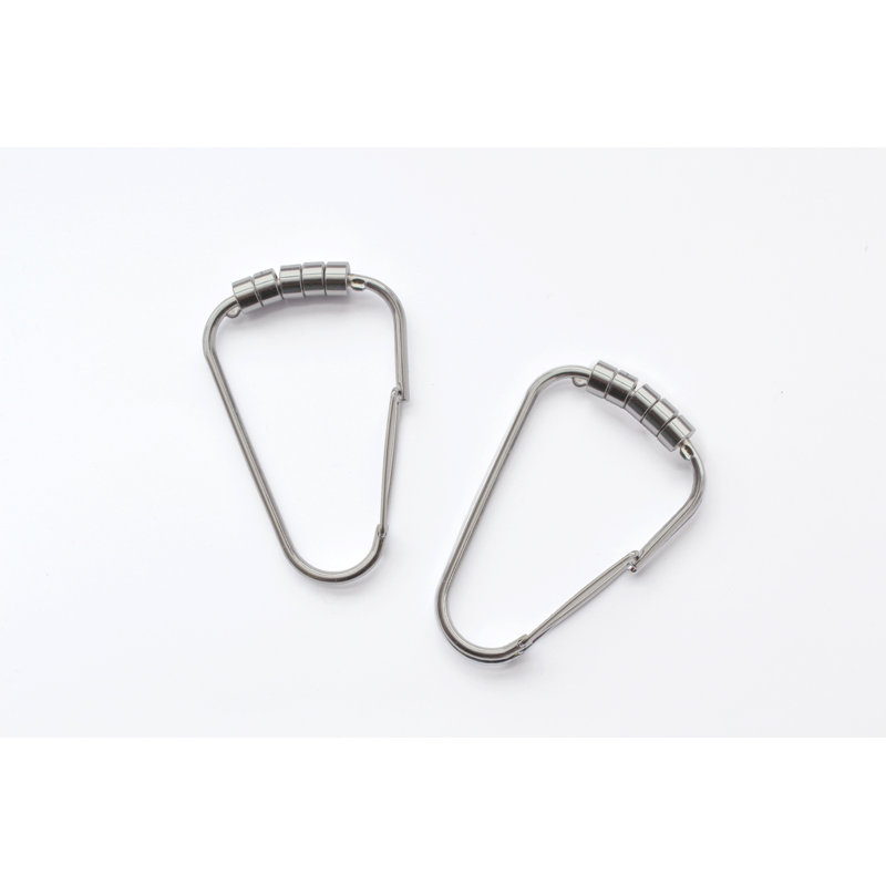 Satin Nickel Rust Resistant Shower Curtain Hooks Set of 12