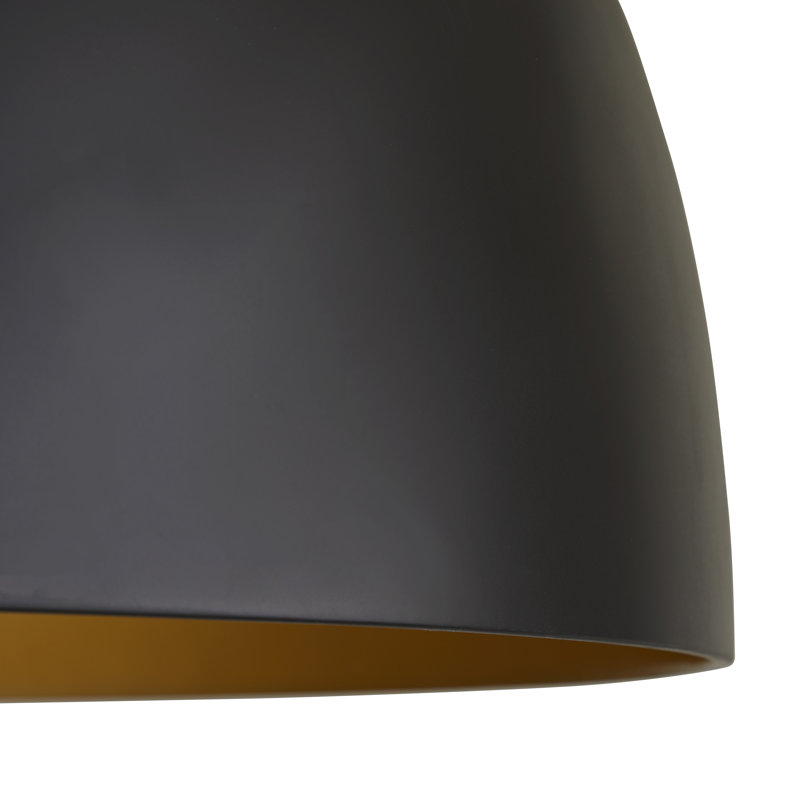 Pascal Grand Dome 36" Brass & Black Pendant Light