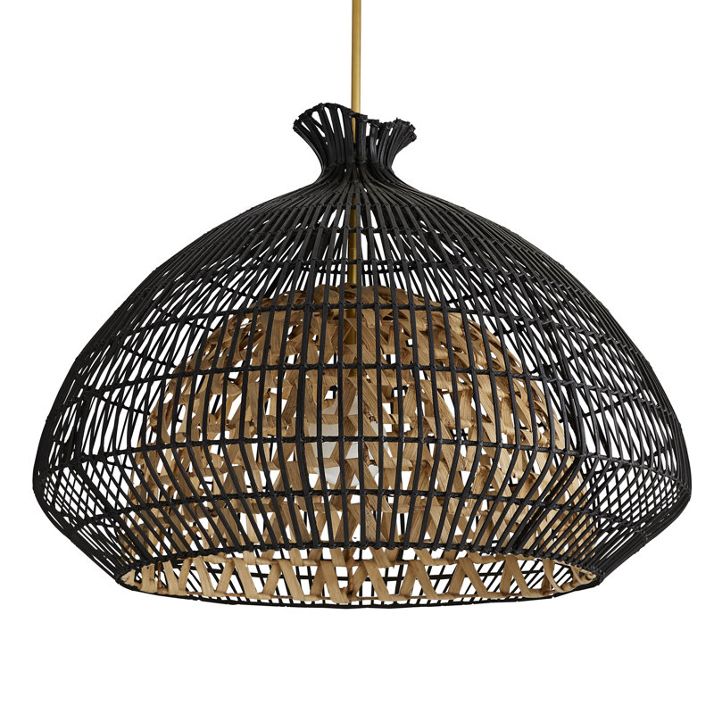 Rimini 35.5" Dual-Layer Brass & Glass Bowl Pendant Light