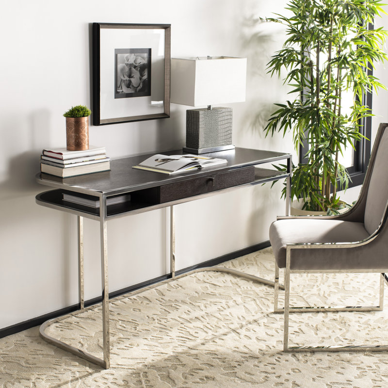 Julian 54" Espresso Oak Desk with Drawer