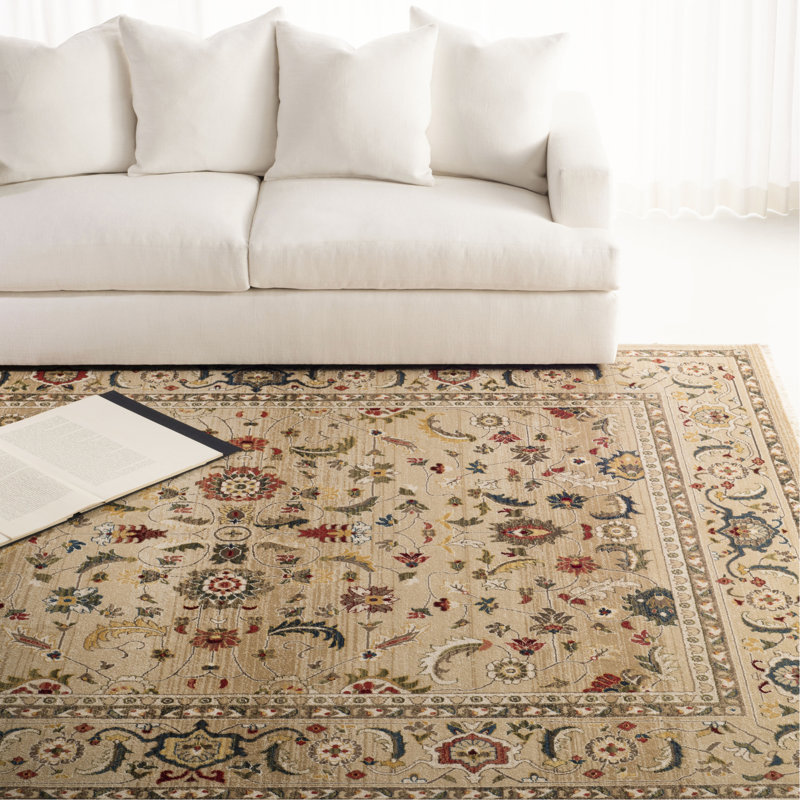 Ivory Elegance 10'x13' Synthetic Hand-Knotted Area Rug