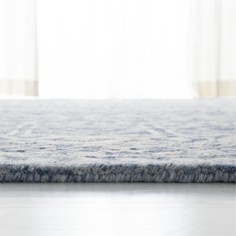 Handmade Ivory Wool Tufted Rectangular Area Rug 4' x 6'
