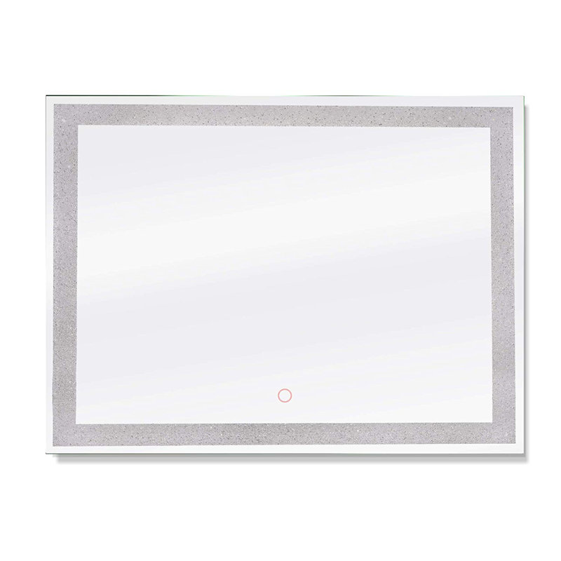 Luxury Crystal 48"x36" Frameless LED Bathroom Vanity Mirror