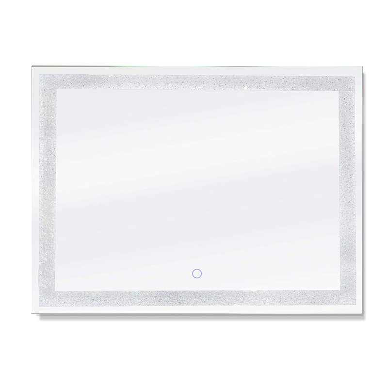 Luxury Crystal 48"x36" Frameless LED Bathroom Vanity Mirror