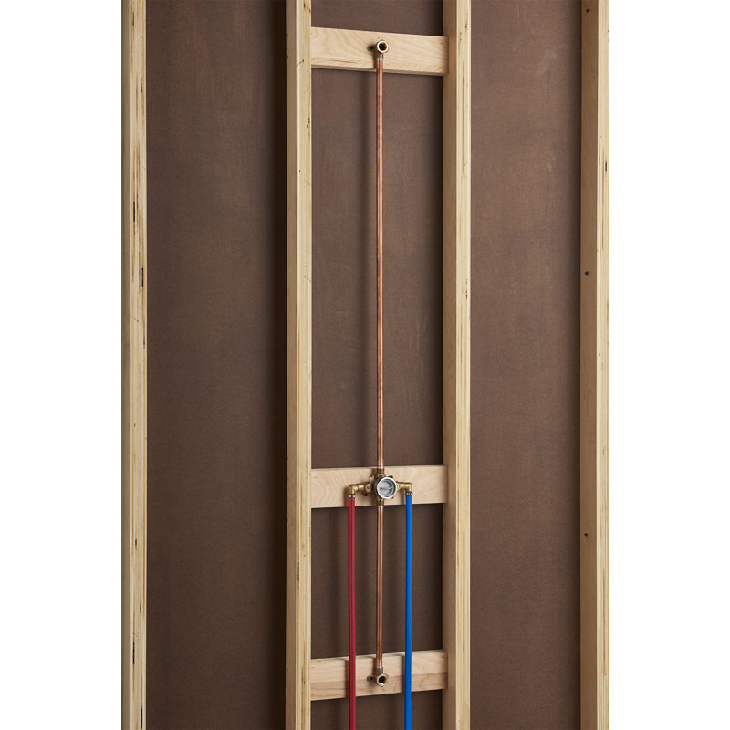 Flash Brass Shower Rough-In Valve with PEX Inlet Elbows