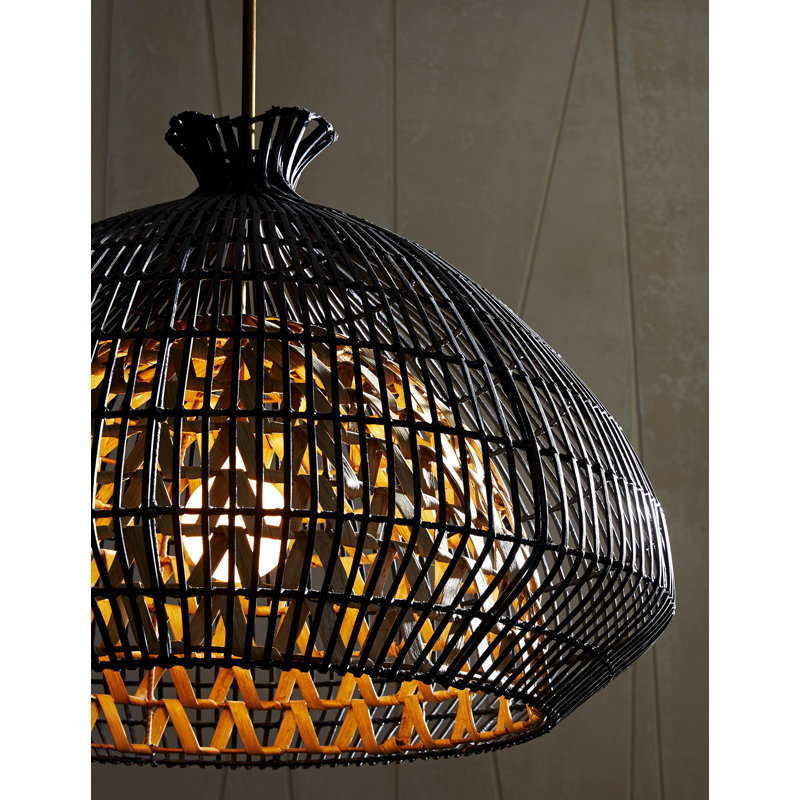 Rimini 35.5" Dual-Layer Brass & Glass Bowl Pendant Light