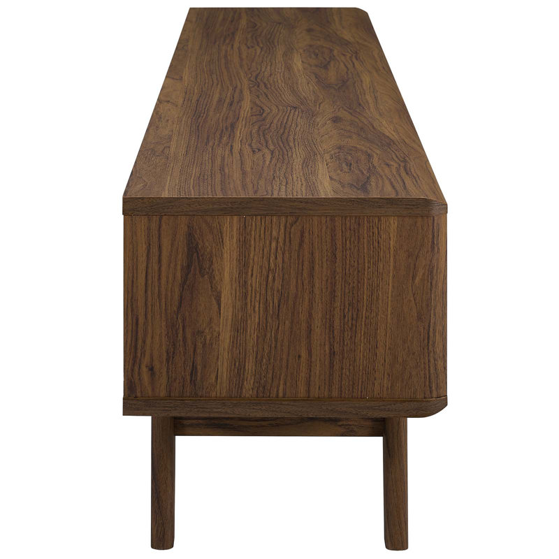 Envision 70" White Walnut Mid-Century Modern Media Console