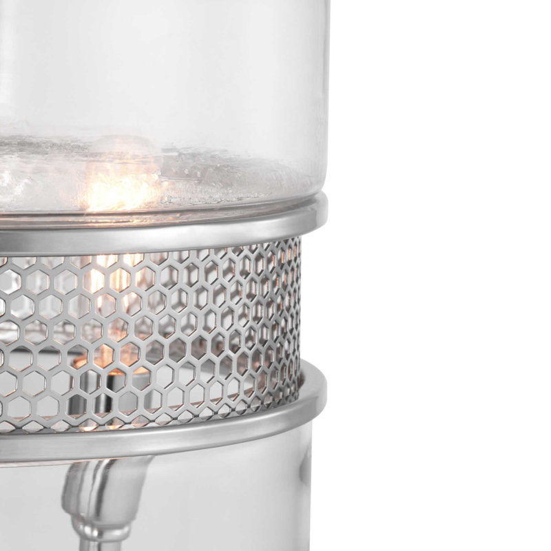 Cayce Polished Chrome Glass 3-Light Pendant