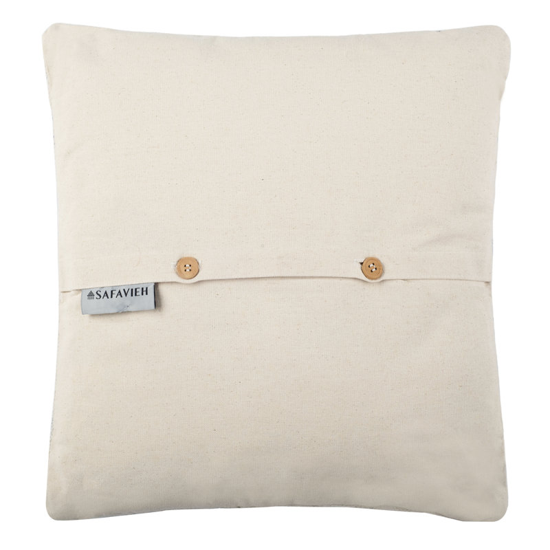 Light Gray Chevron Embroidered Cotton Canvas Pillow Set, 22" x 22"