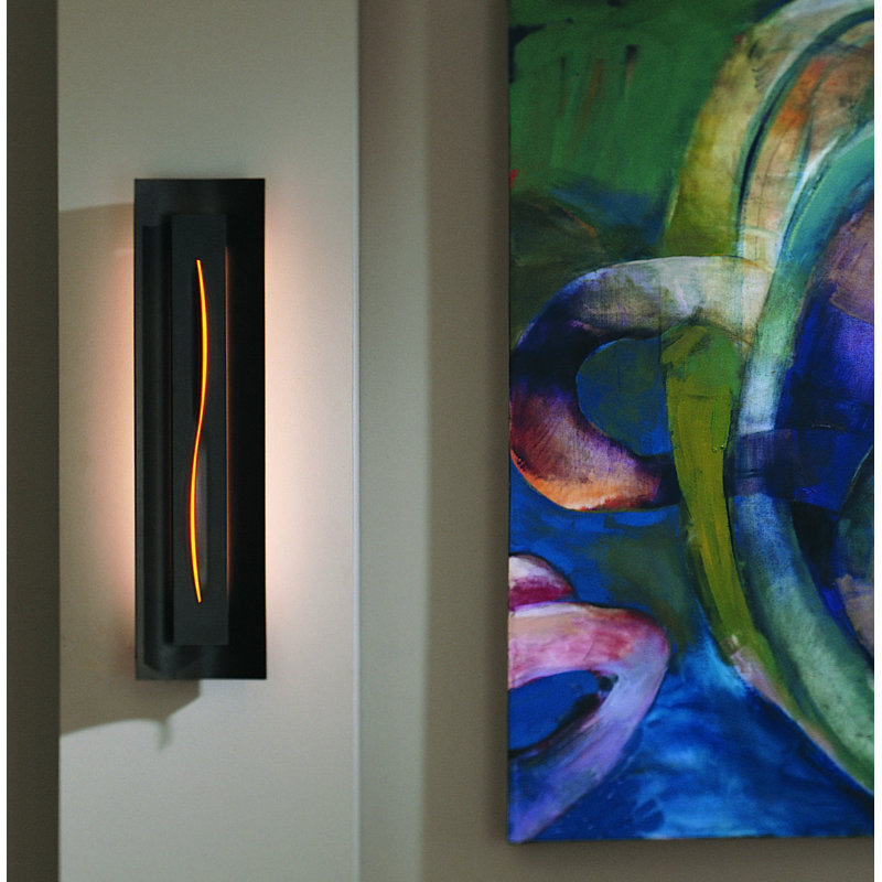 Elegant Bronze 3-Light Vanity Sconce with Amber Glass Finish