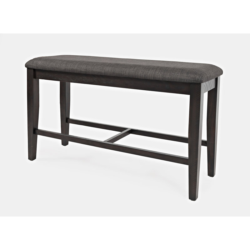 Modern Farmhouse 42" Gray Upholstered Counter Bench