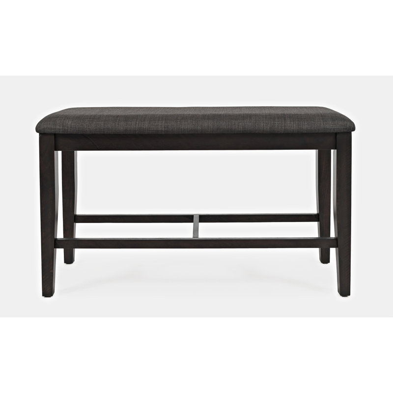 Modern Farmhouse 42" Gray Upholstered Counter Bench